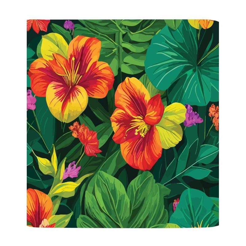 Jungle Pattern Tropical Pattern Rainforest Flowers