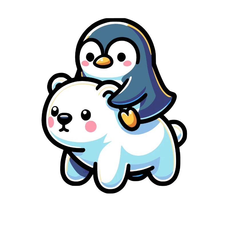 Cute Penguin and Polar Bear Gift