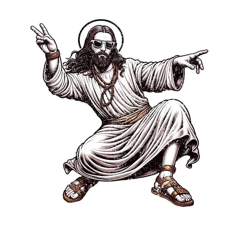 Dancing Jesus Break Dancing Jesus Funny Jesus t