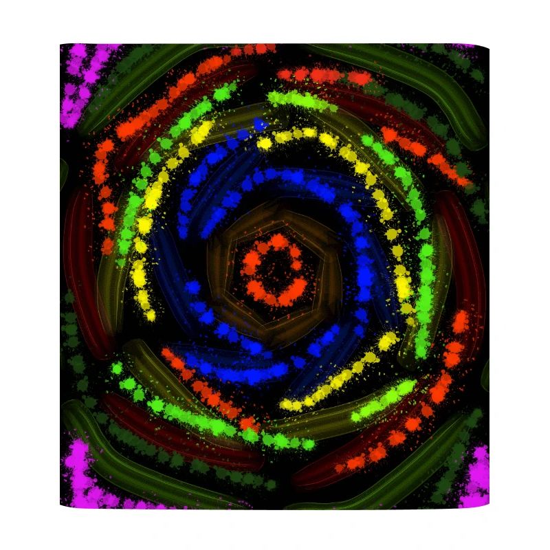 Concentric Colored Lines, Abstract Drawing