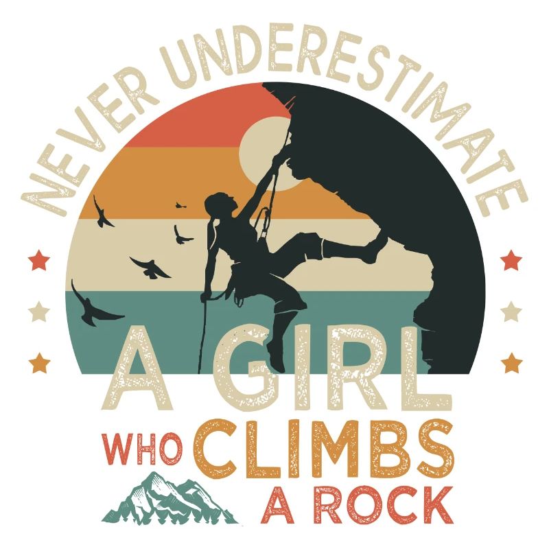 Ein Mädchen, das ein Klettern klettert