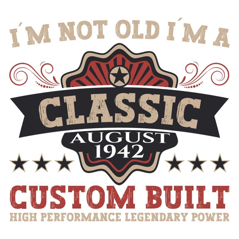 Né en 1942 Classic Birthday Gift August