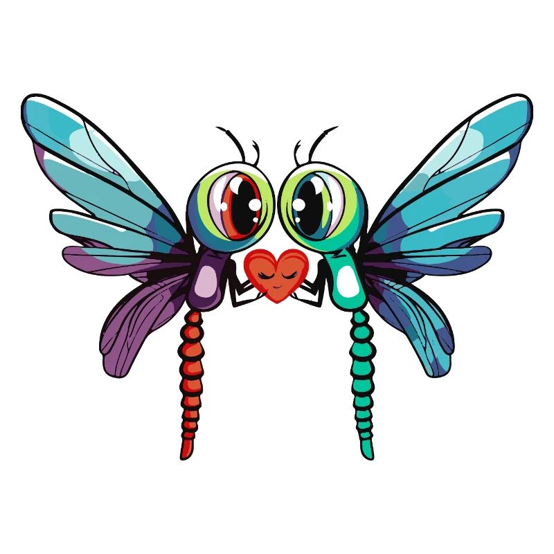 Libellule Couple Saint-Valentin