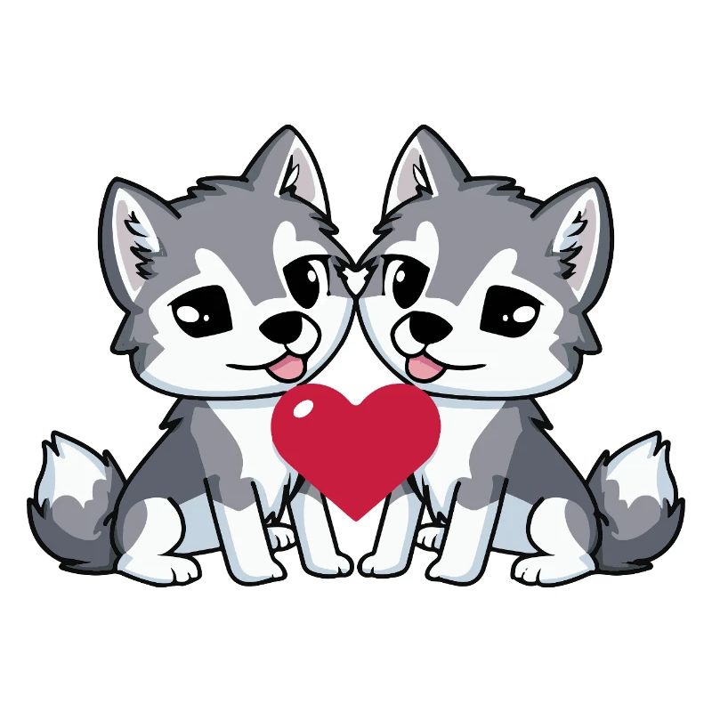 Wolf Paar Herz