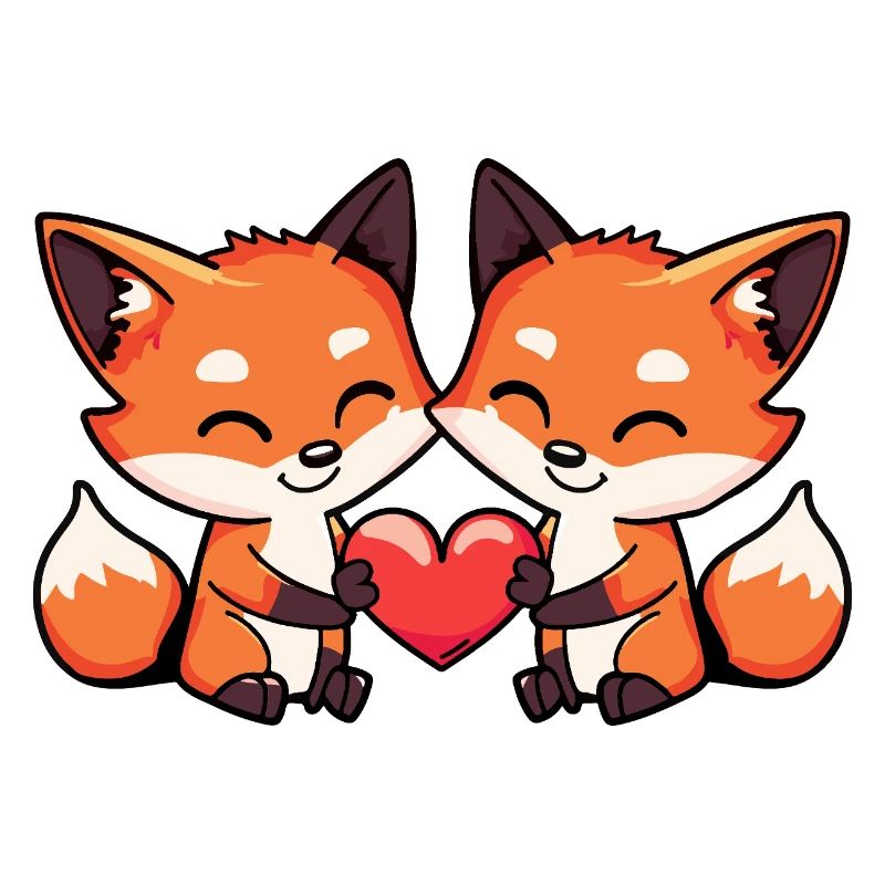 Fuchs Paar Herz