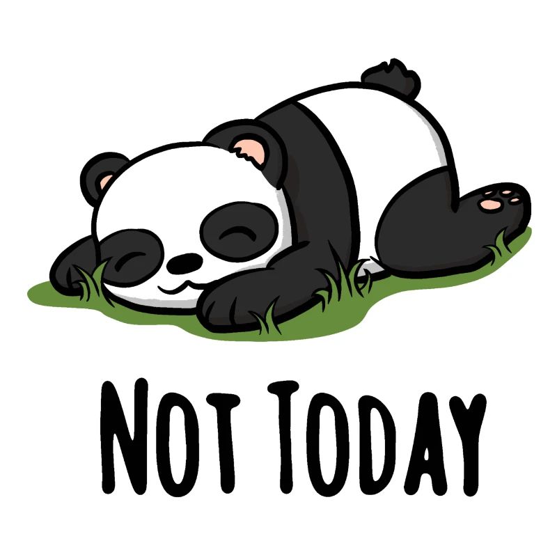 Not today Panda - funny saying gift idea