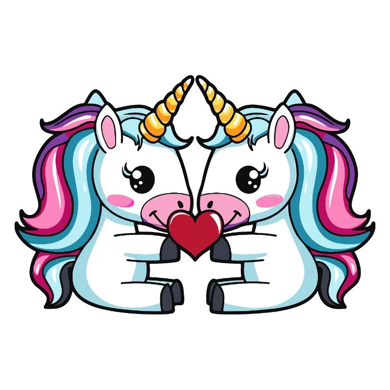 Einhorn Paar Herz