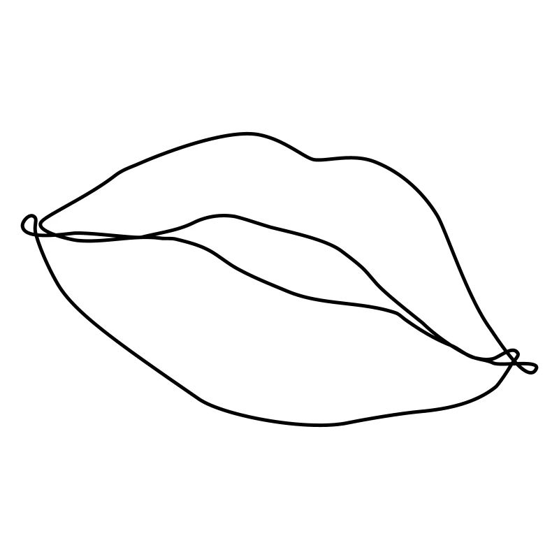 Drawn lips