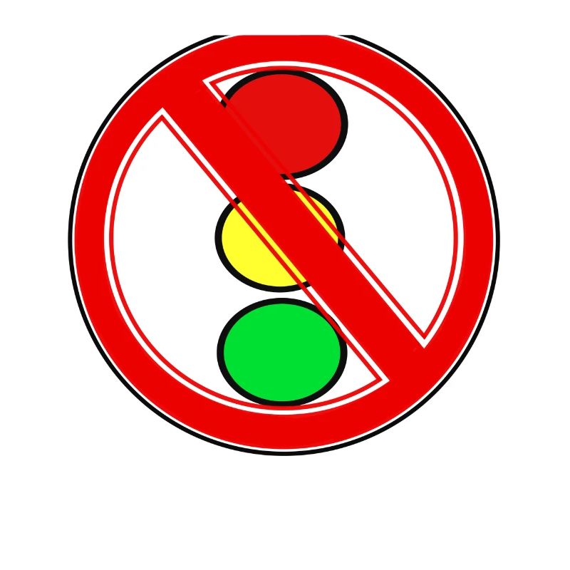 Panneau d’interdiction des feux de circulation