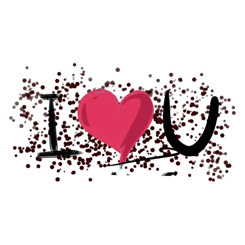 Dot pattern I love you heart