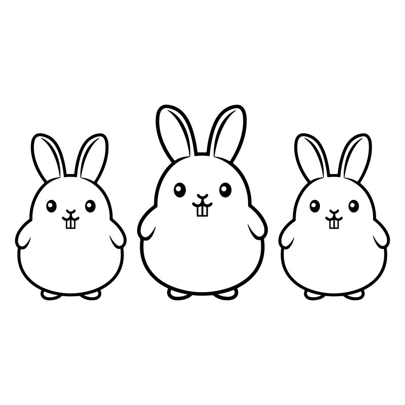 Équipe de lapins Pâques drôle