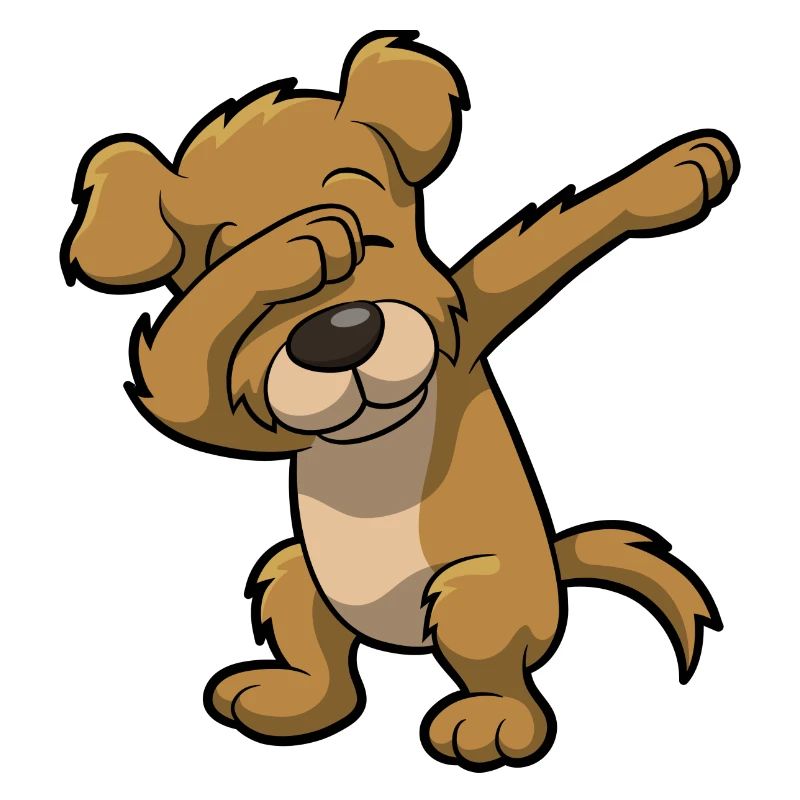 Dabbing Hund lustig Geschenk Kind Geburtstag