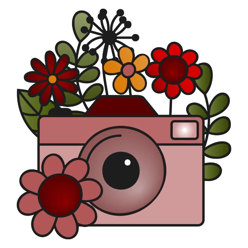 Blumige Kamera