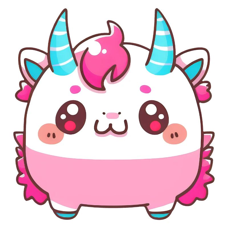 Mignon petit vampire licorne monstre style comique