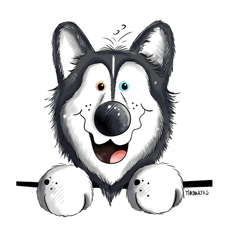 Neugieriger Husky