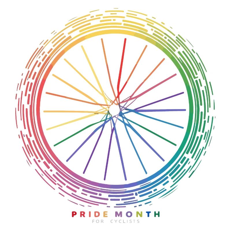 Conception de roue de vélo arc-en-ciel vibrant