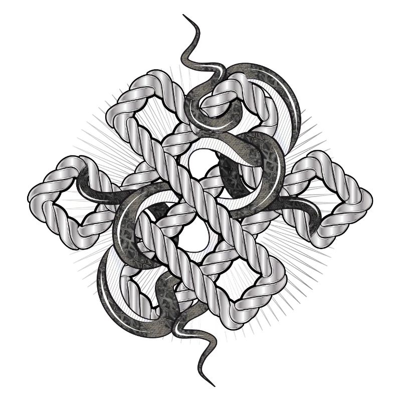 Snake knot in silver look – mystical & noble