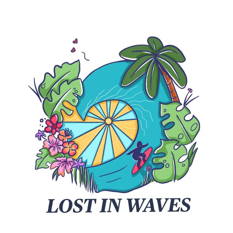 Perdu dans les vagues - Conception de vibrations de surf tropicales