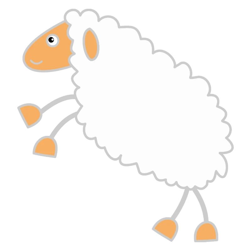 Conception de dessin animé de mouton moelleux