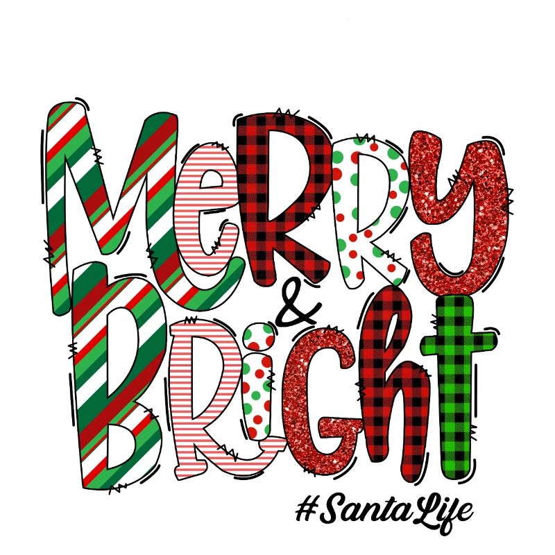 Merry Bright Festive Plaid Pattern