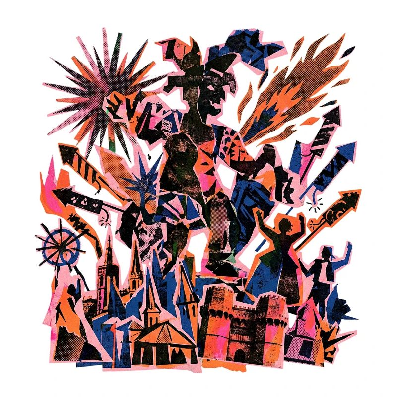 Fallas De Valencia Risographie