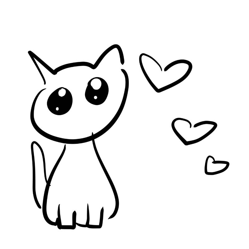 Chat Animal Mignon Cœurs d’animaux de compagnie