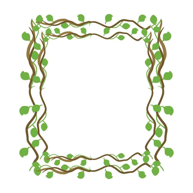 Leaves Square Shape Square Frame