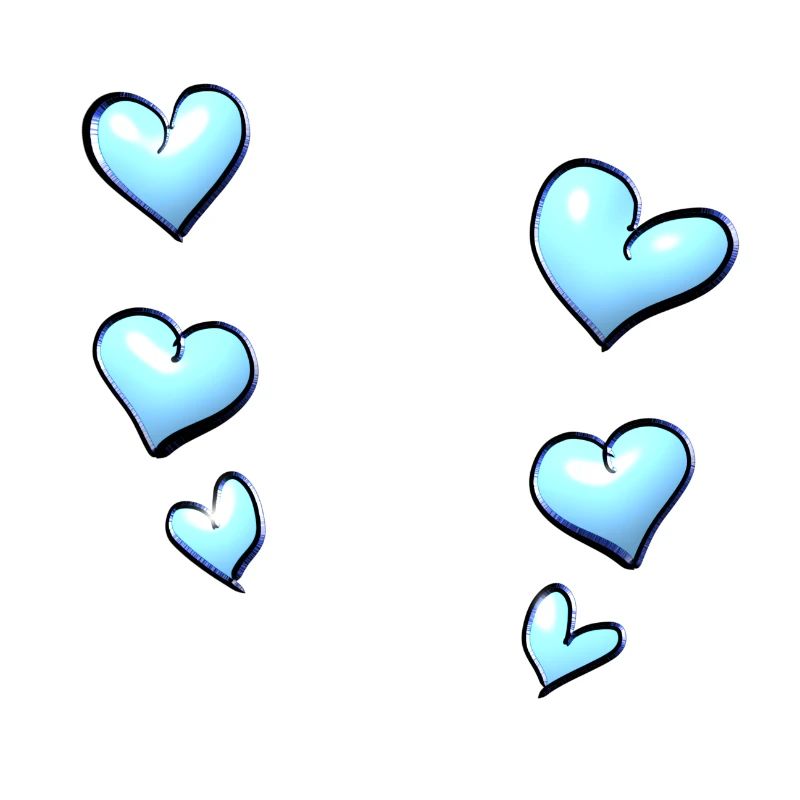 hearts pattern blue