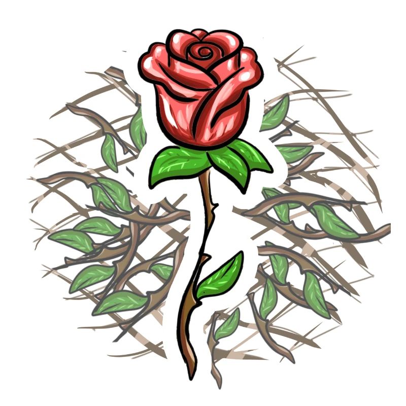 Crosses Pattern Cross Rose Plant Symbol