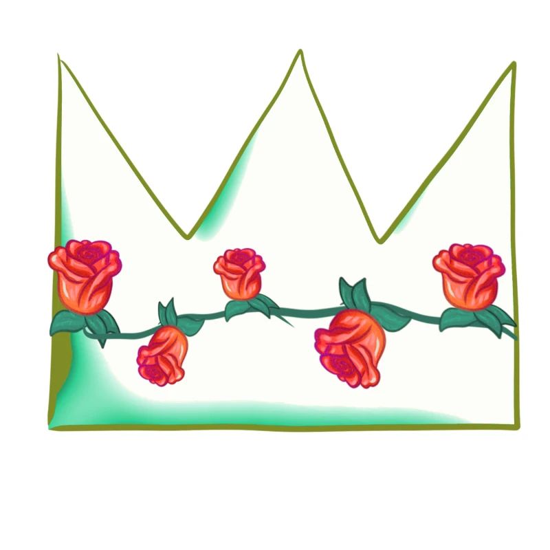 Couronne Verte Fleurs Naturelles Roses Forme