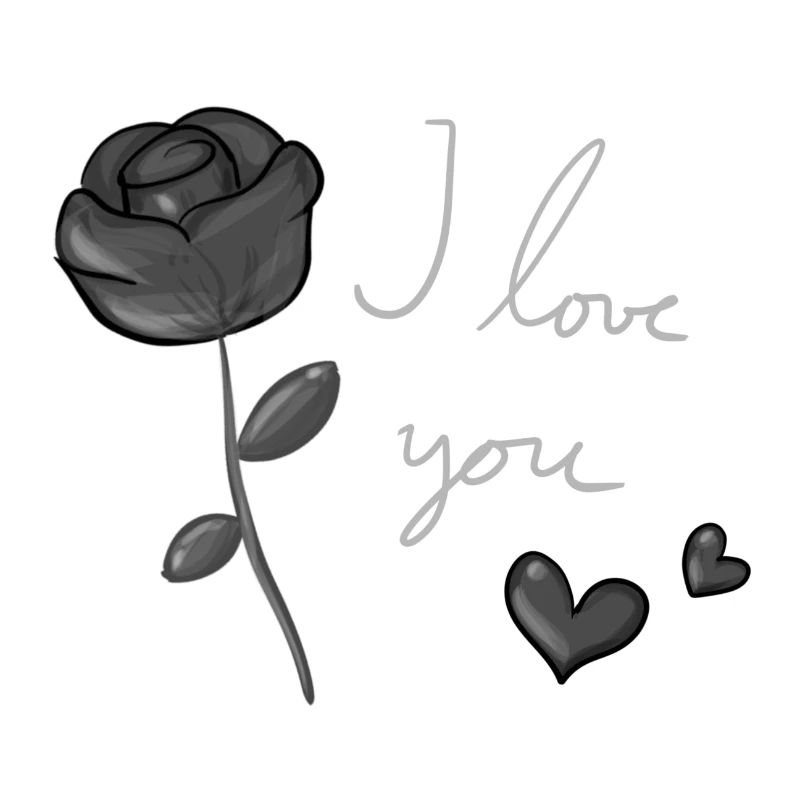 Je t’aime cœurs de fleurs