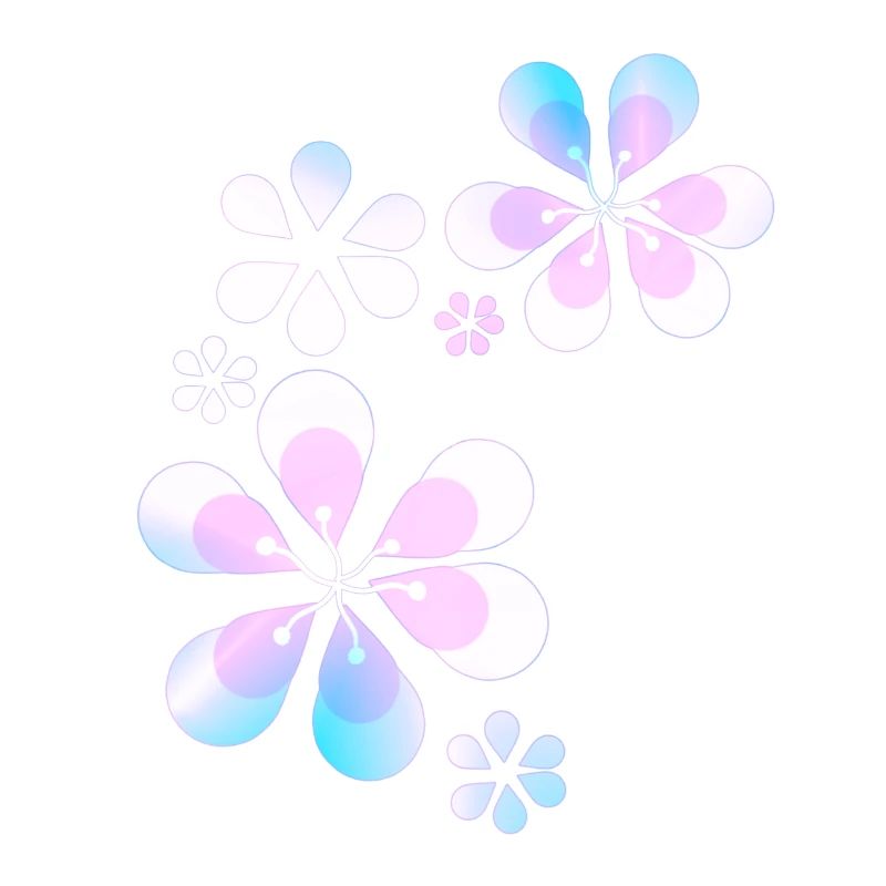 Pink Flowers Pattern Symbol Shape Flowers
