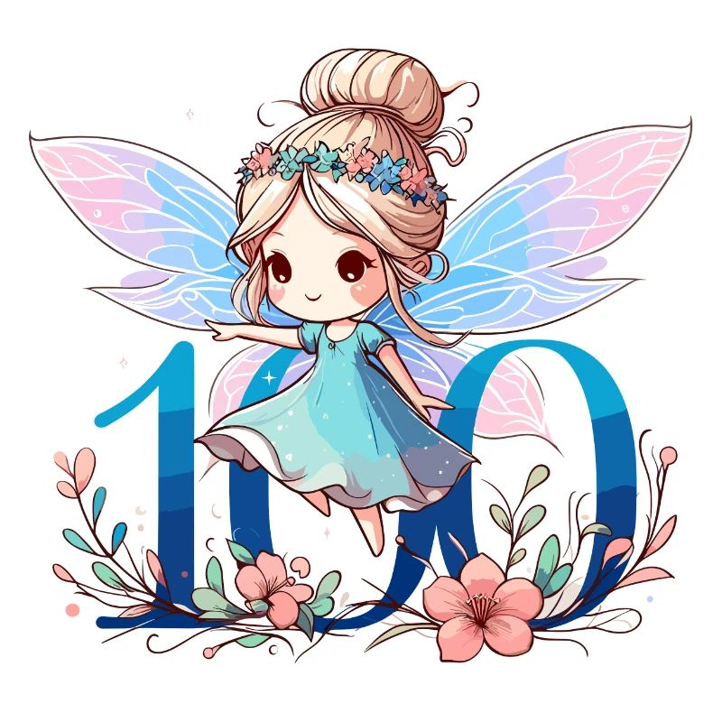 100 ans fée elfe mignon cadeau d’anniversaire