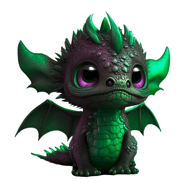 Bébé Dragon Vert| Mignon bébé dragon vert