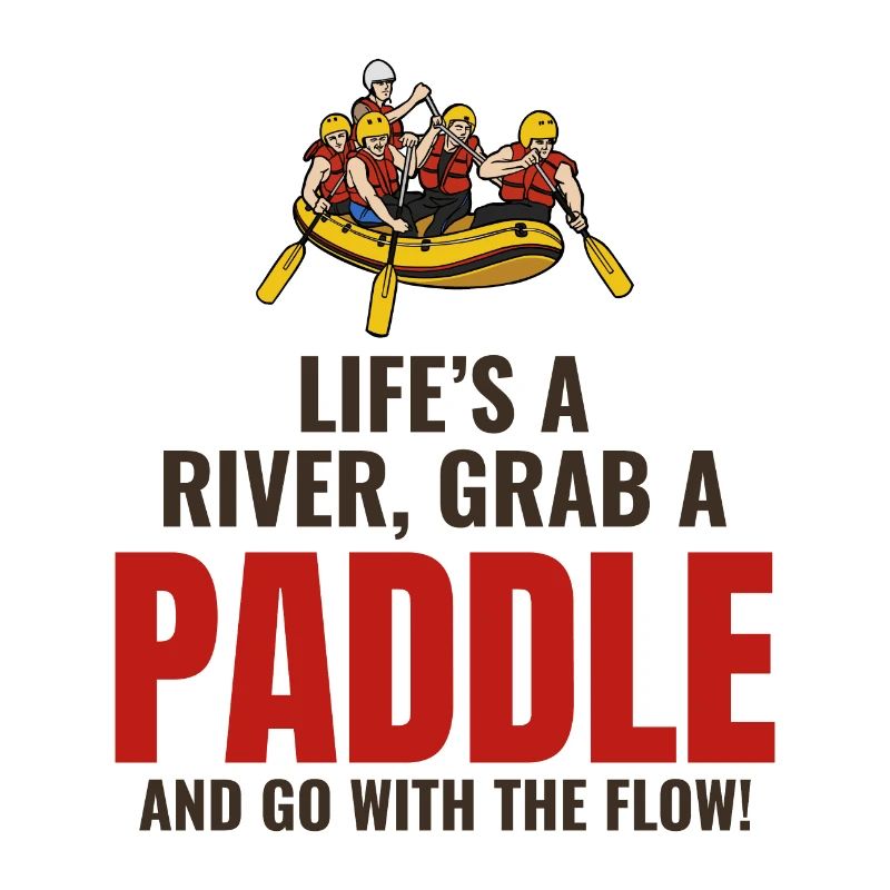 Rafting Team Raft Eau Vive Rafter Paddle Drôle