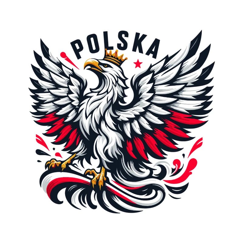 Poland Polska Polish Red White Eagle Crown Gift