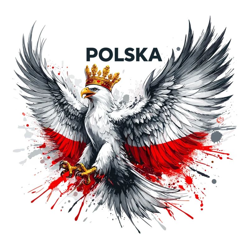 Poland Polska Polish Red White Eagle Crown Gift