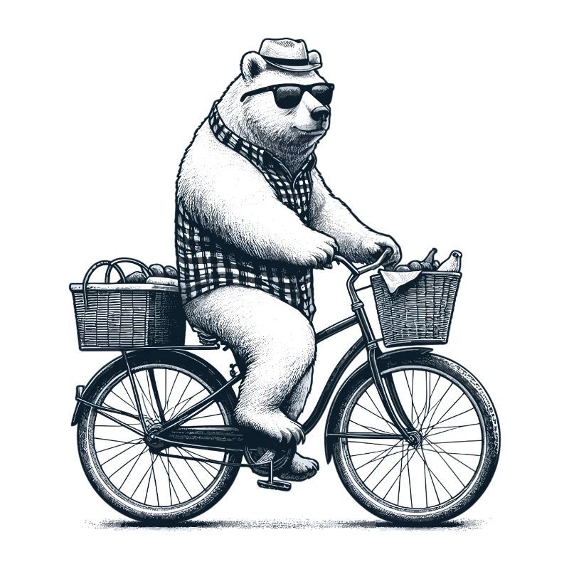 Bicycle Bicycle Bear Sunglasses Hat Gift