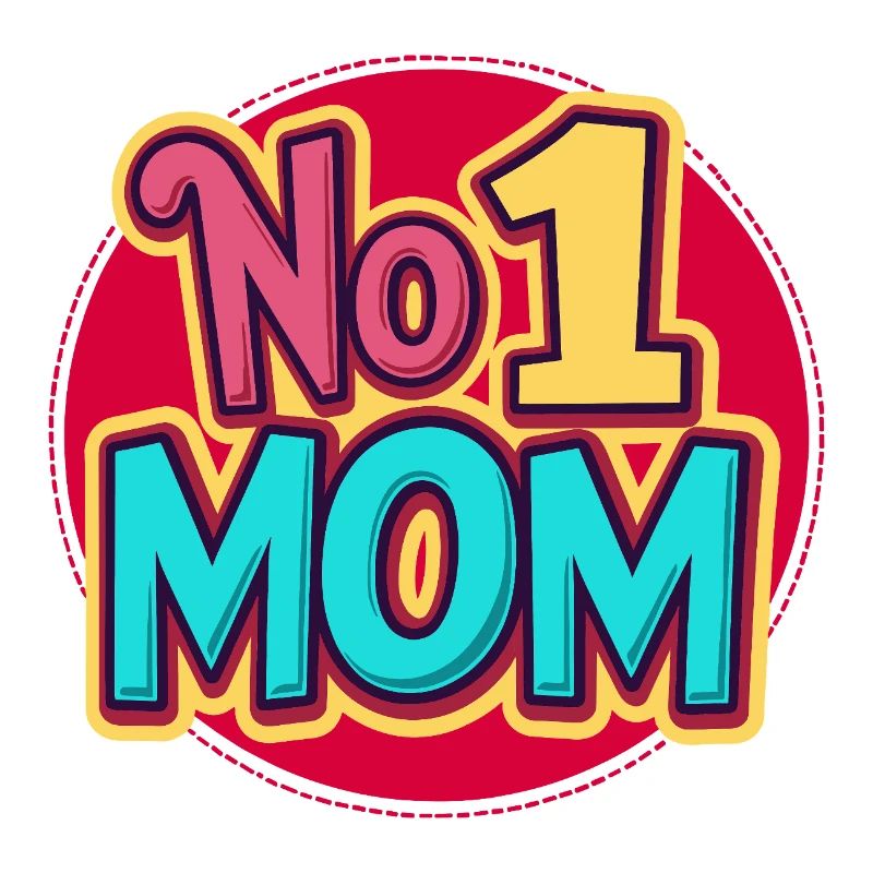 Nummer 1 Mama – Bunt & Liebevoll Muttertag