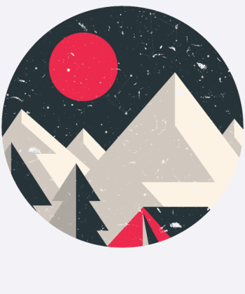 Minimal Mountains Geometry Outdoor Hiking T-Shirt