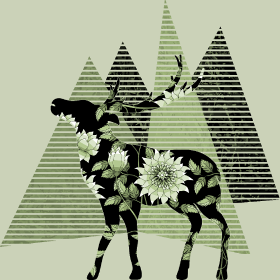 Motif Cerf Majestueux personnalisé sur vêtement