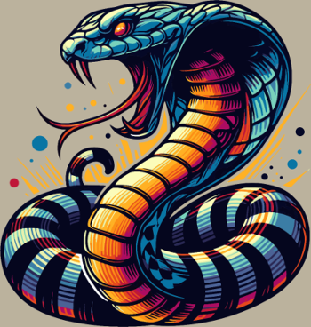 T-shirt Cobra Vibrant : Style Sauvage et Énergique