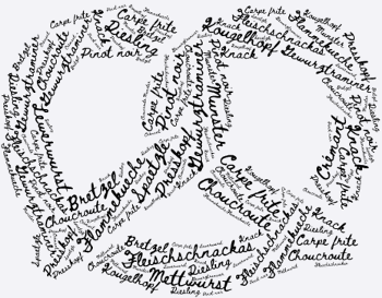 Wordcloud Alsace Brezel