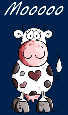 Craquez pour le t-shirt Mooo la Vache Rigolote ! Un dessin animé humoristique et adorable pour les amoureux des animaux. Fais-lui une place ...