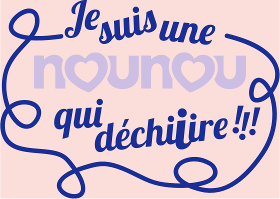 Motif Ma Nounou en Or qui Déchire personnalisé sur vêtement