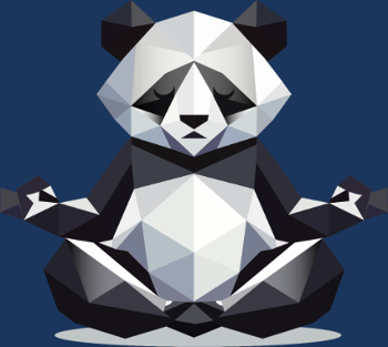 Panda Zen Géométrique : Harmonie Minimaliste
