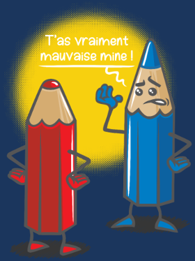 Motif Humour: Mauvaise Mine personnalisé sur vêtement