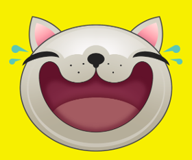 Motif Chat Joyeux : Le Rieur Félin à imprimer