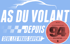 Affichez votre passion automobile avec le t-shirt As du Volant 94. Un design unique pour les champions de la route. Confort & style garantis...