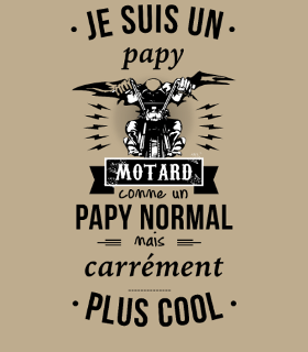 Motif Papy Motard personnalisé sur vêtement
